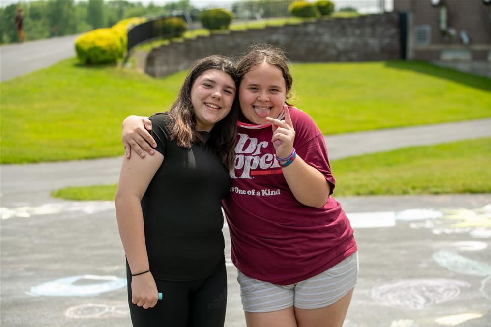  Two students enjoying the final enrichment day of the 2024-25 school year.